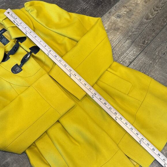 French Connection Dijonnaise Wool-Cashmere Kinickie Toggle Swing Coat Size 2 - Picture 4 of 9